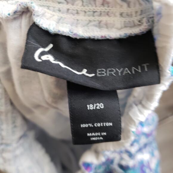 Lane Bryant 18/20 Womens Gypsy Peasant Sequined Maxi Skirt Blue Floral Boho - Picture 6 of 7